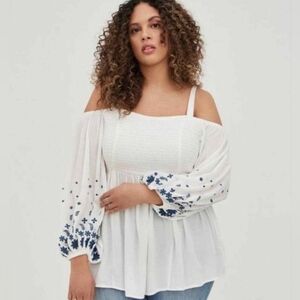 NWT Torrid Cold Shoulder Blouse 00